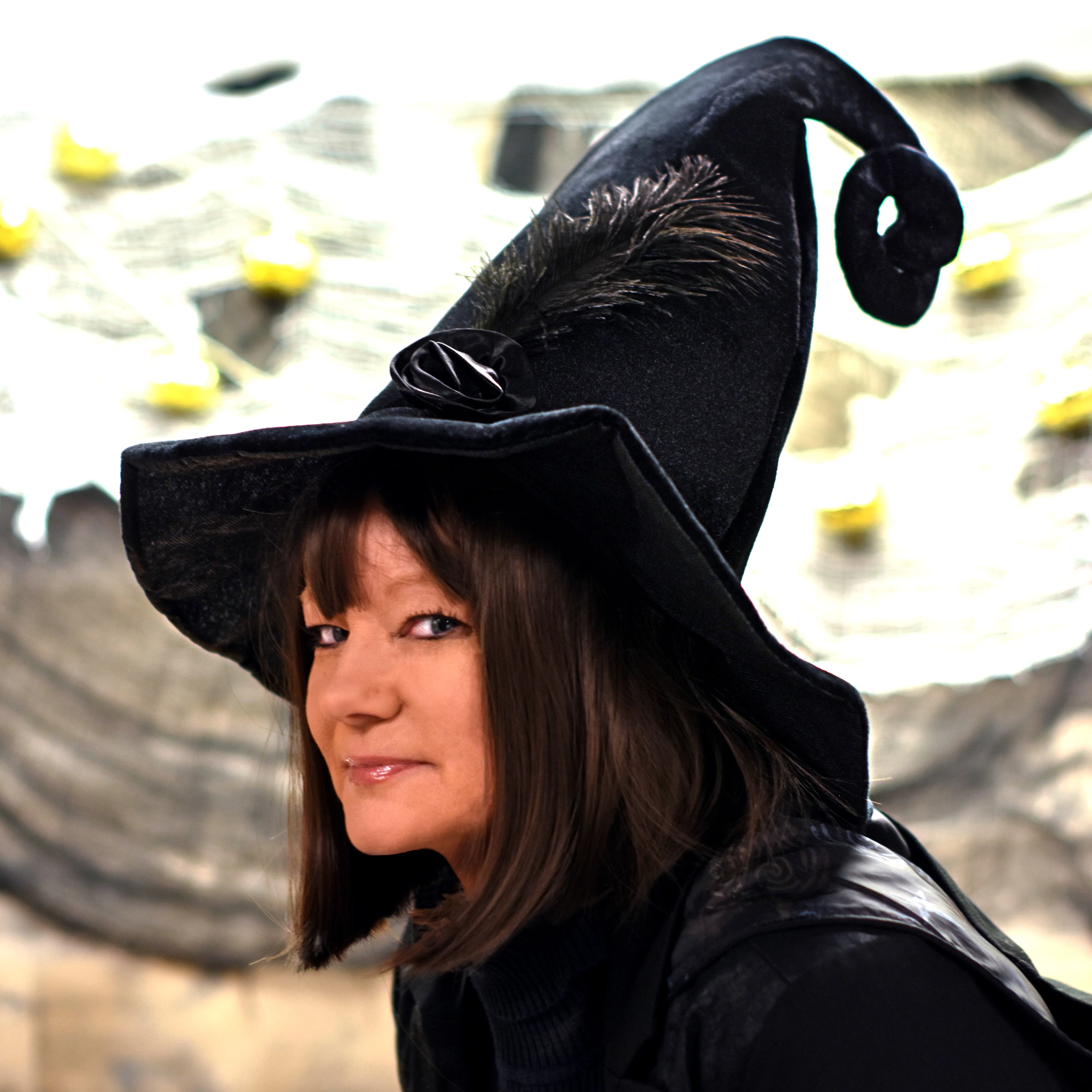 Big Black Felt Witches Hat Cosplay Witch Costume Accessory Halloween Party Decor - Image 3