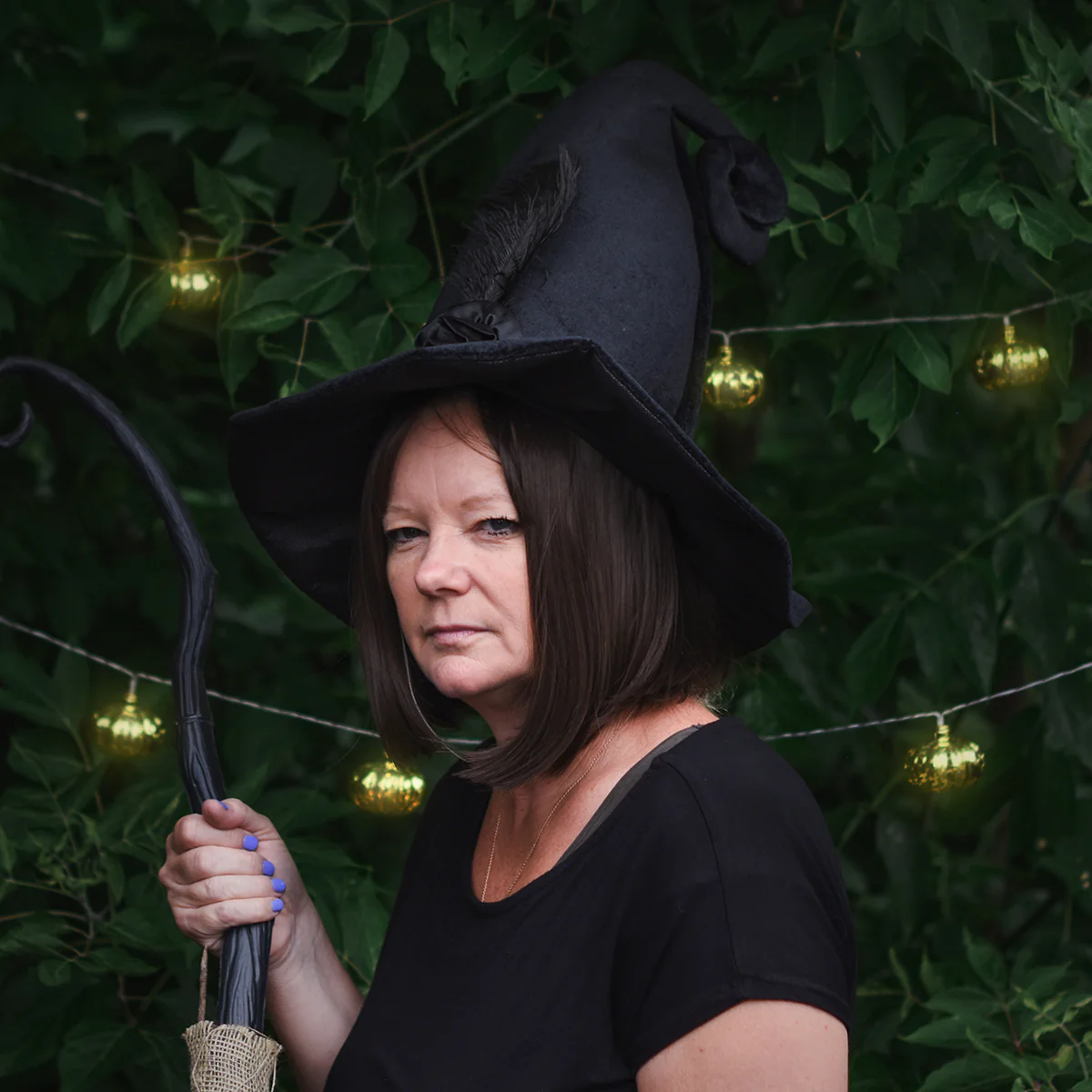 Big Black Felt Witches Hat Cosplay Witch Costume Accessory Halloween Party Decor - Image 4