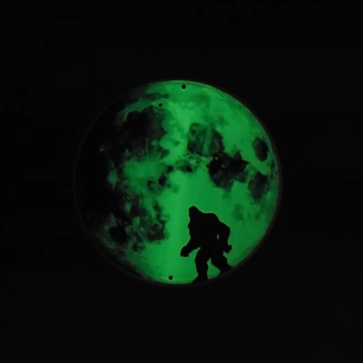 Bigfoot Glow In Dark Moon Walking Funny Sasquatch Metal Wall Sign Man Cave Decor - Image 5