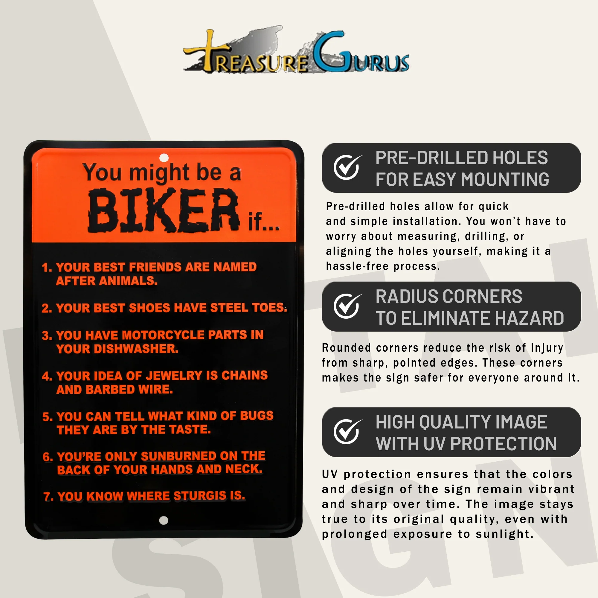 Funny You Might Be Biker If Sign Man Can Wall Art Poster Garage, Bar Room Decor - Image 3
