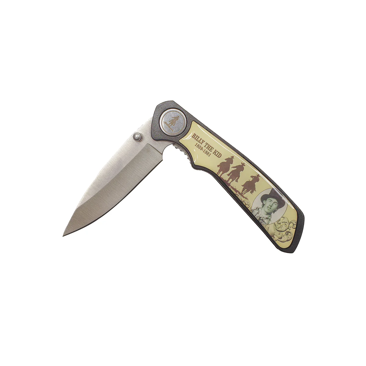 Billy the Kid Mens Folding Hunting Pocket Knife Wild West Legend Western Outlaw - Image 3