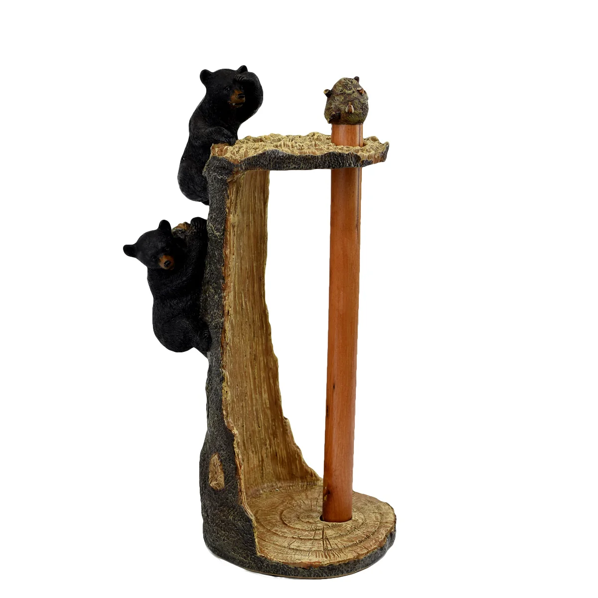 Black Bears Paper Towel Roll Holder Kitchen Storage Essentials Cabin Home Decor - Image 2