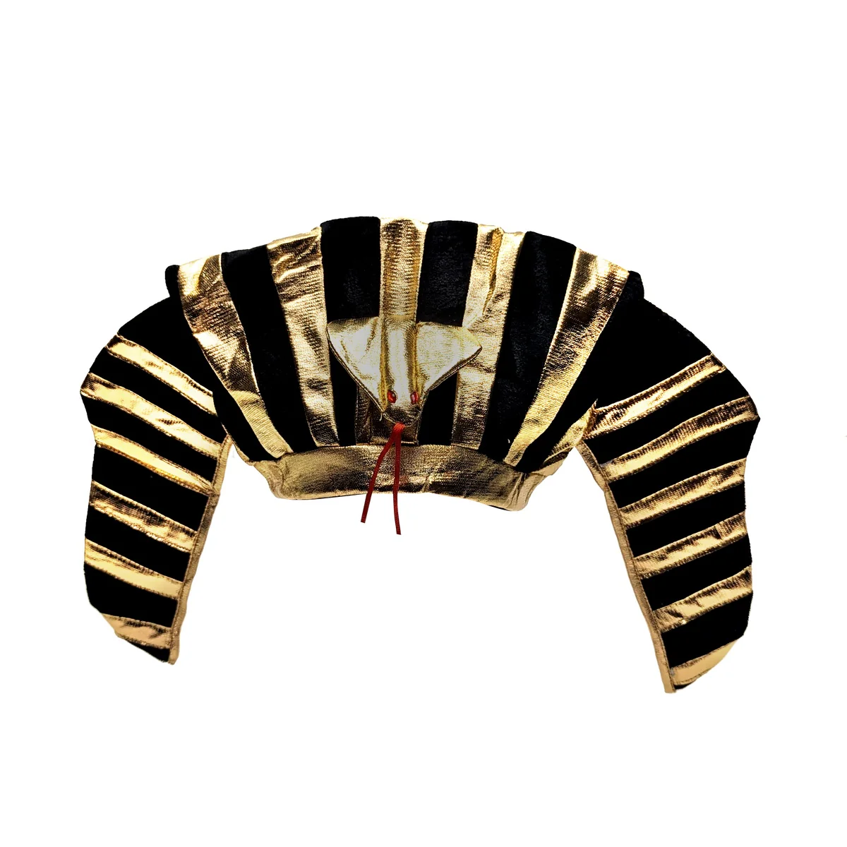 Black Gold Egyptian Headdress Goddess Headpiece Snake King Hat Halloween Costume