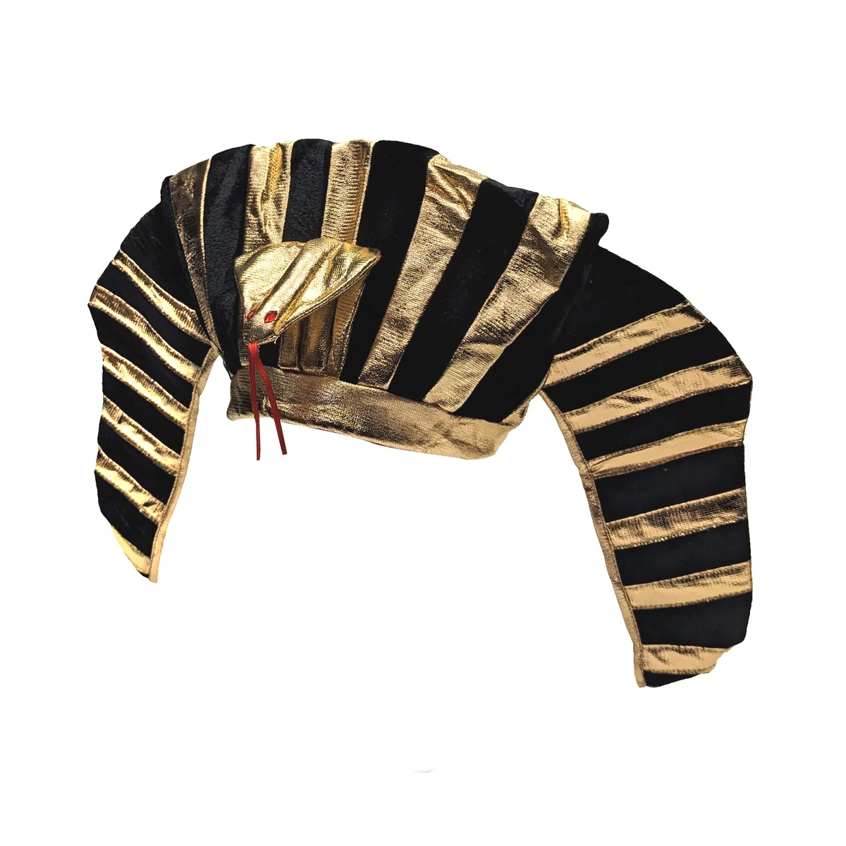 Black Gold Egyptian Headdress Goddess Headpiece Snake King Hat Halloween Costume - Image 3