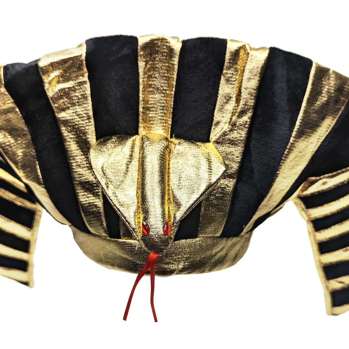 Black Gold Egyptian Headdress Goddess Headpiece Snake King Hat Halloween Costume - Image 4