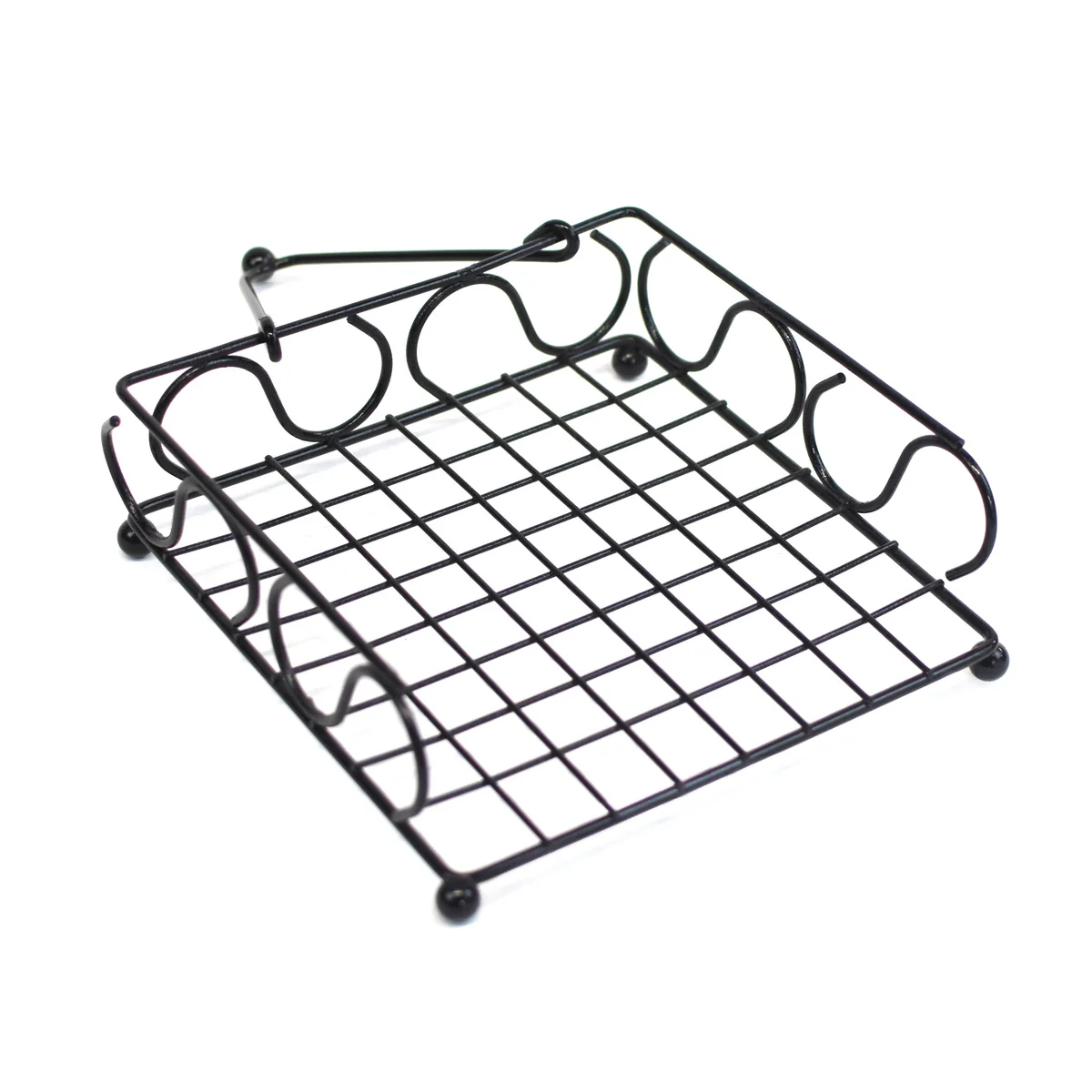Black Metal Napkin Holder Kitchen Countertop Dispenser Storage Home Essentials - Image 2