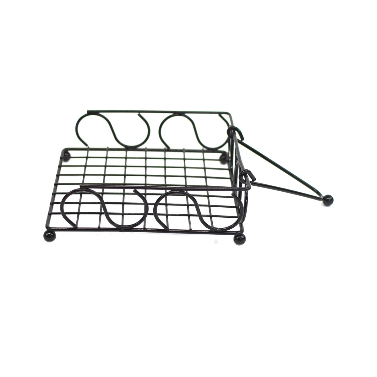 Black Metal Napkin Holder Kitchen Countertop Dispenser Storage Home Essentials - Image 3