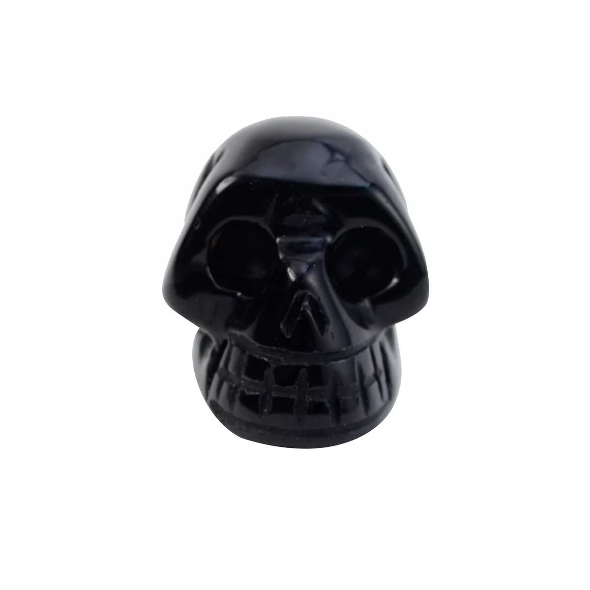 Black Obsidian Dream Crystal Skull Reiki Tumble Stone Chakra Aura Healing Rock