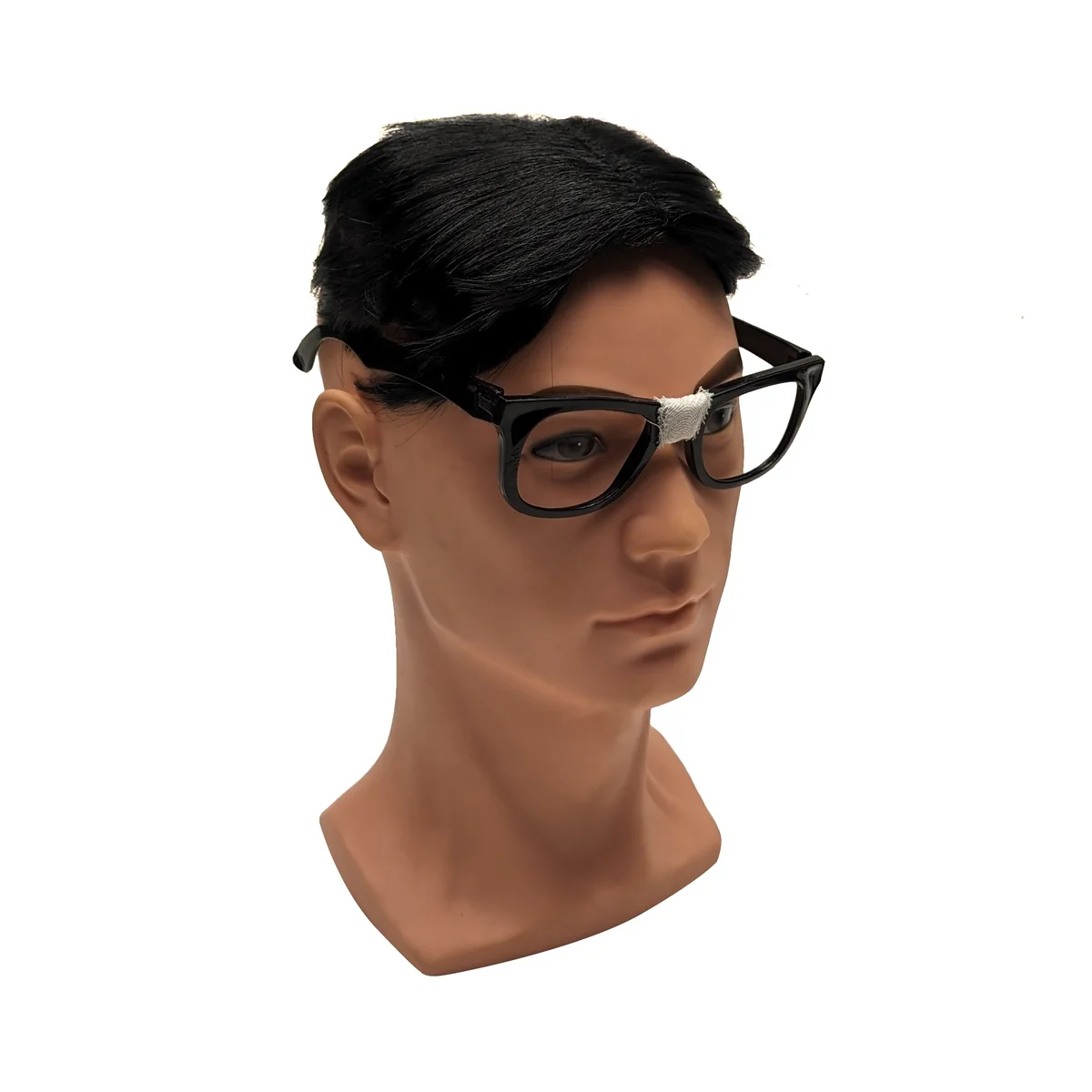 Black Toupee Men Fake Wig Male Hair Piece Topper Cosplay Funny Halloween Costume - Image 2