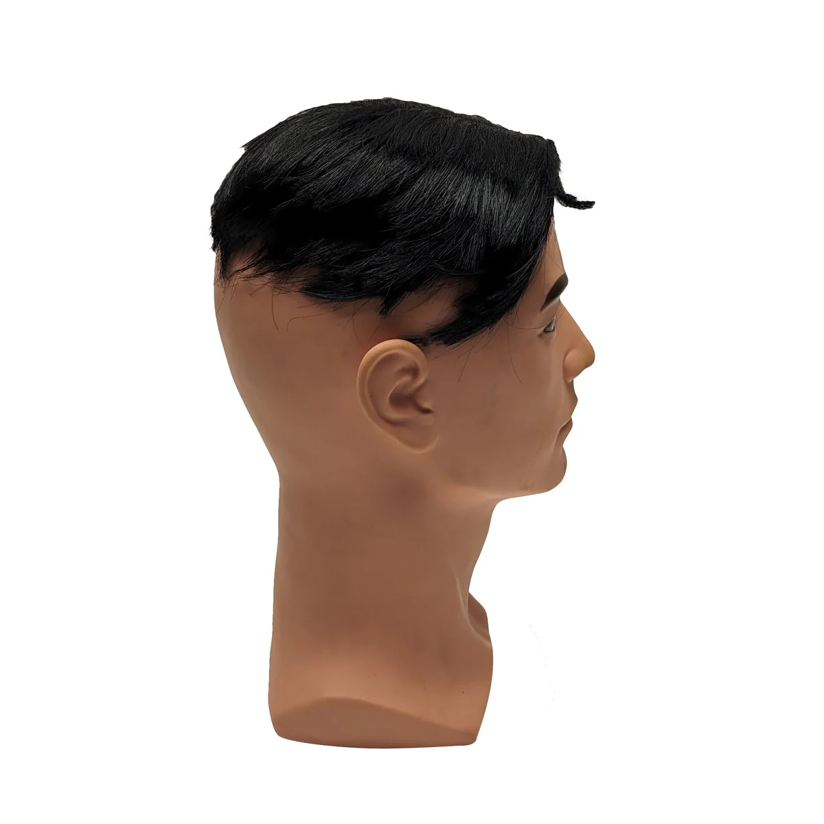 Black Toupee Men Fake Wig Male Hair Piece Topper Cosplay Funny Halloween Costume - Image 4