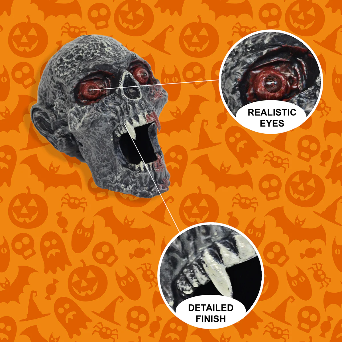 Black Vampire Fangs Skull Teeth Fake Red Blood Scary Halloween Party Decorations - Image 2