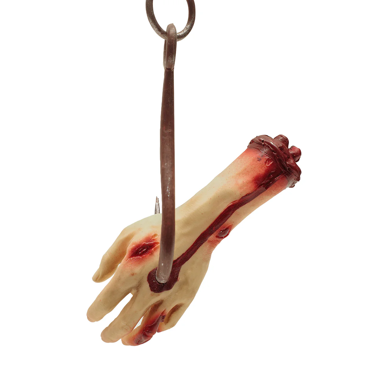 Bloody Hand 3D Halloween Decor Haunted Horror House Body Part Meat Hook Prop - Image 2