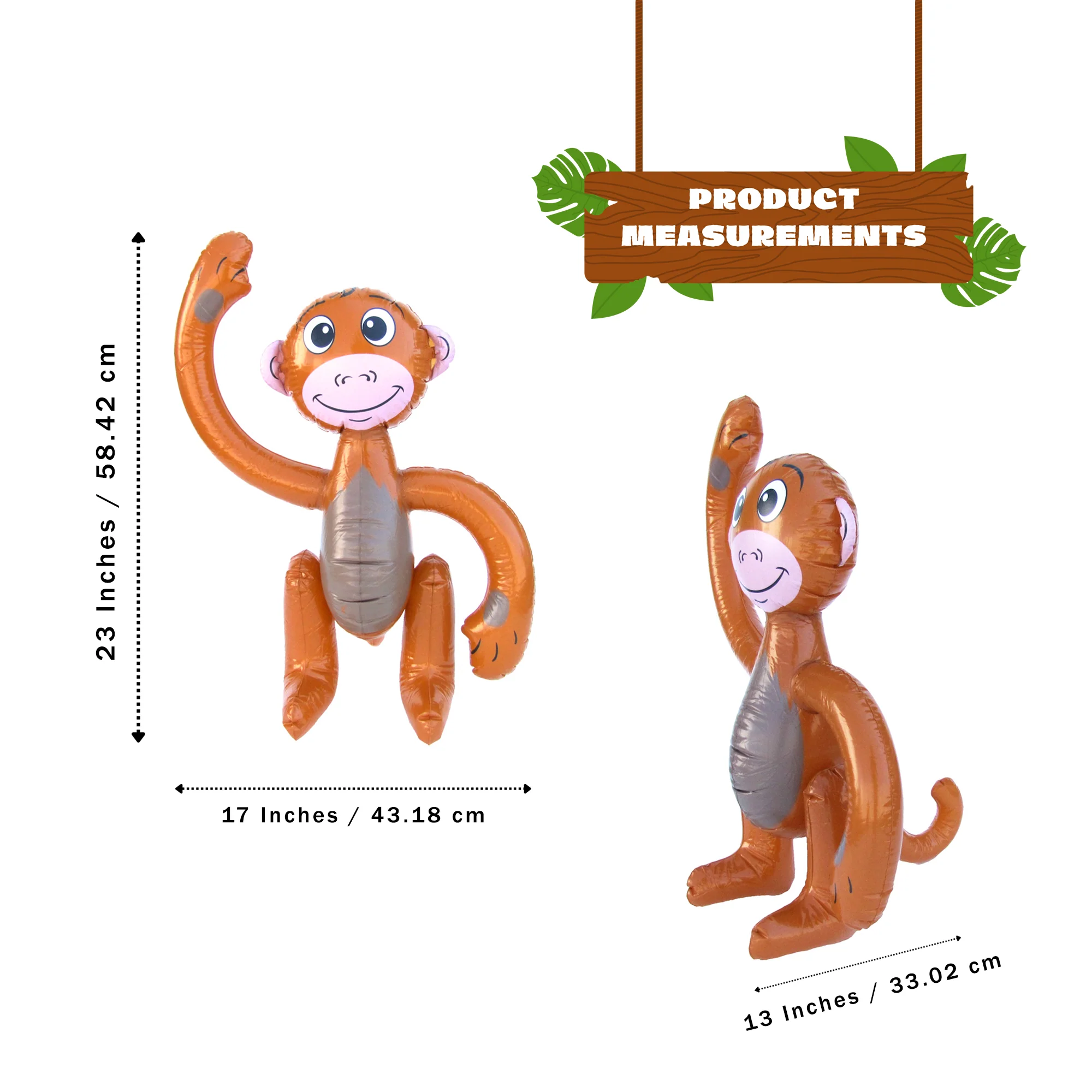 Blow Up Float Kids Toys Inflatable Monkey Pool Floats Party Favor Birthday Decor - Image 2