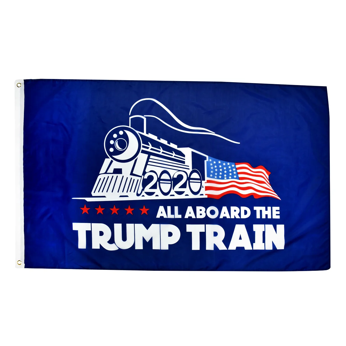 Blue 3x5 All Aboard President Donald Trump Train 2020 Flag 3'x5' MAGA KAG Banner