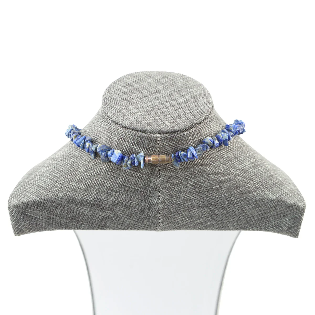 Blue Lapis Lazuli Bead Gemstone Necklace Reiki Heal Stone Chain Women's Jewelry - Image 4