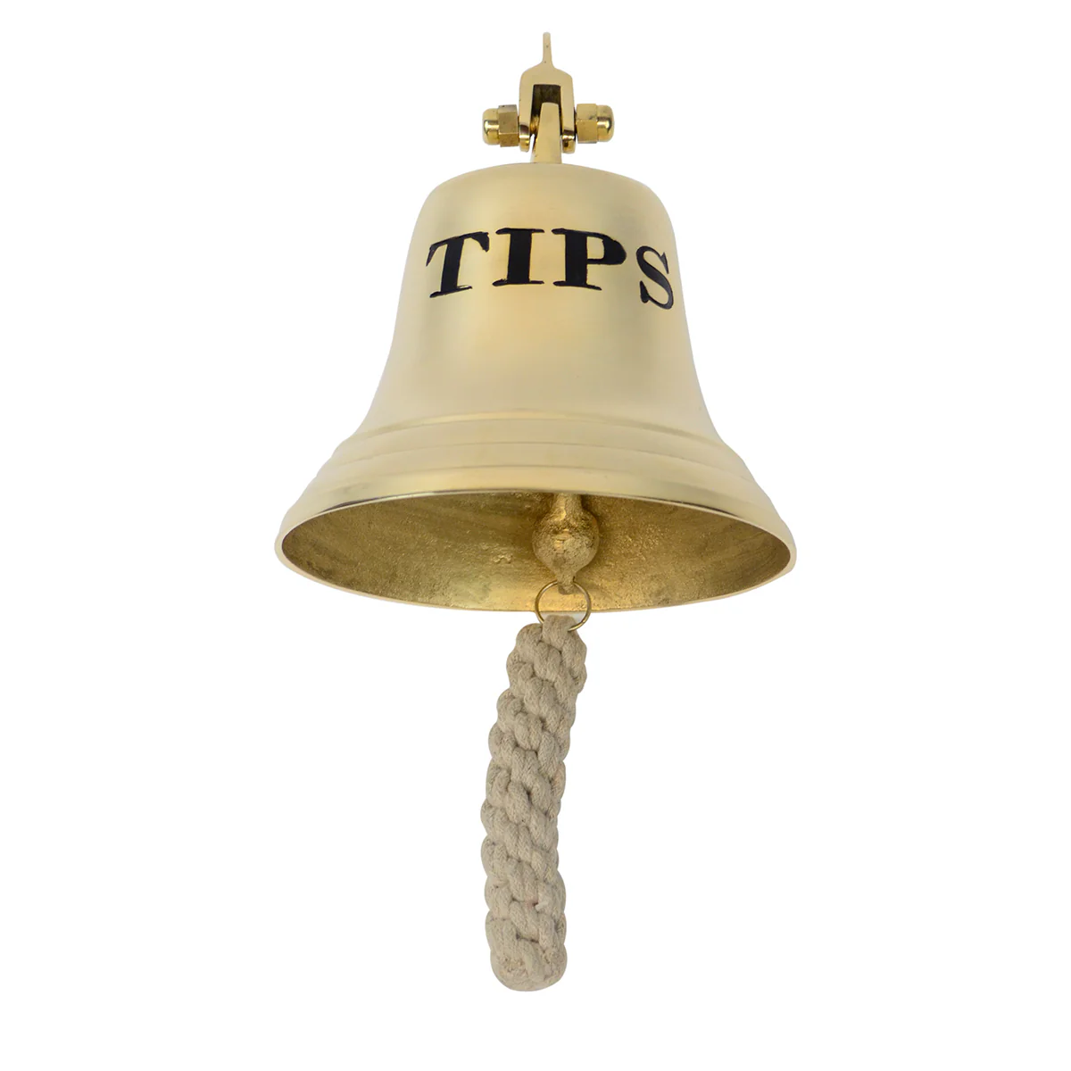 Brass Large Wall Mount Tips Bar Bell Hanging Happy Hour Last Call Man Cave Decor