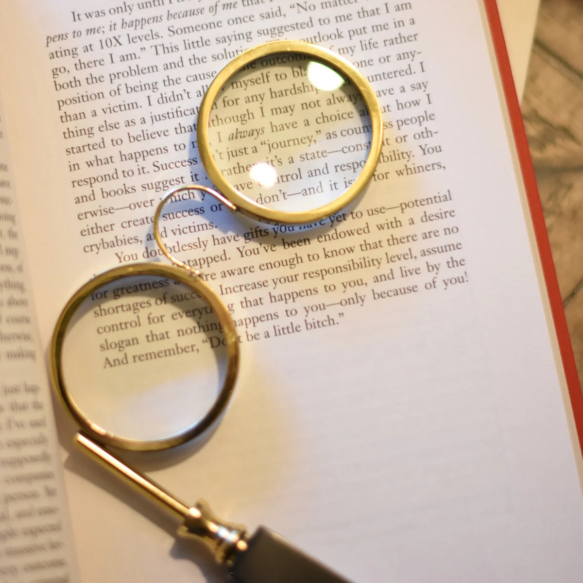 Brass Opera Glasses Handheld Lens Magnifier Reading Magnifying Glass Room Decor - Image 4