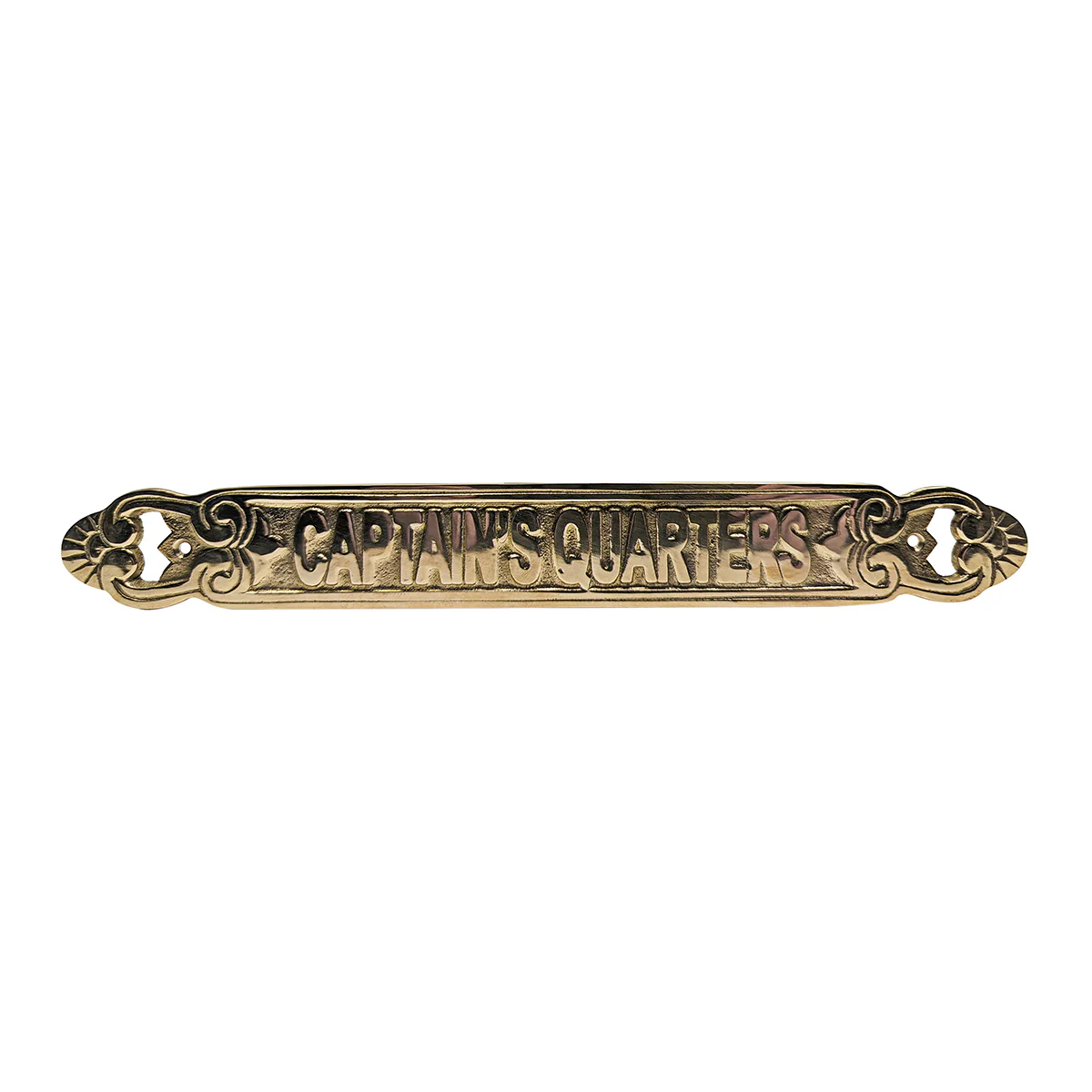 Brass Ship Door Plaque Captains Quarters Sign Maritime Nautical Home Wall Decor