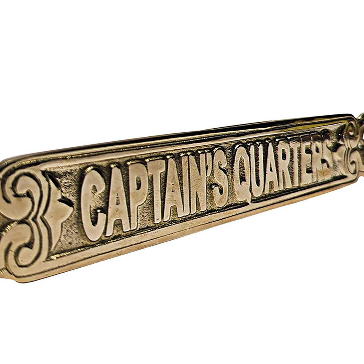 Brass Ship Door Plaque Captains Quarters Sign Maritime Nautical Home Wall Decor - Image 2
