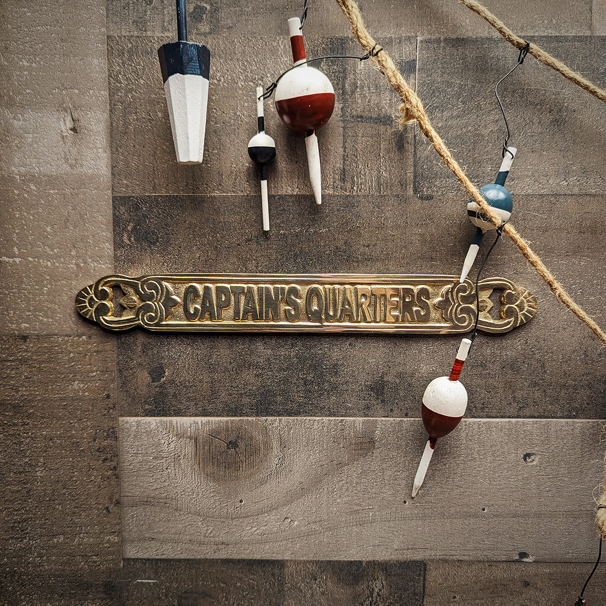 Brass Ship Door Plaque Captains Quarters Sign Maritime Nautical Home Wall Decor - Image 4