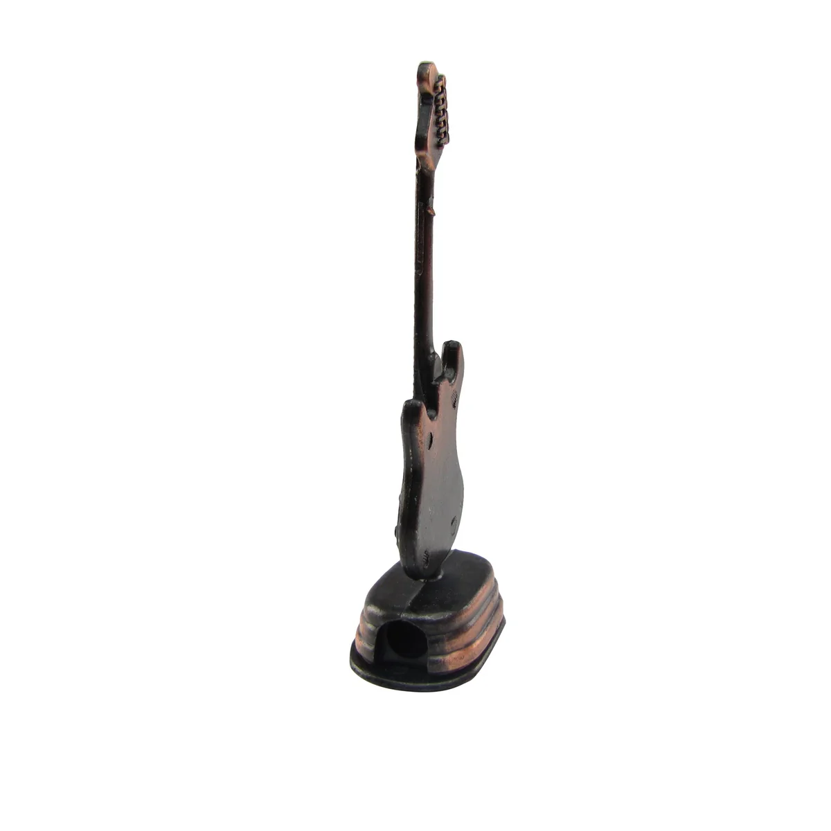 Bronze Metal Miniature Electric Guitar Pencil Sharpener - Image 2