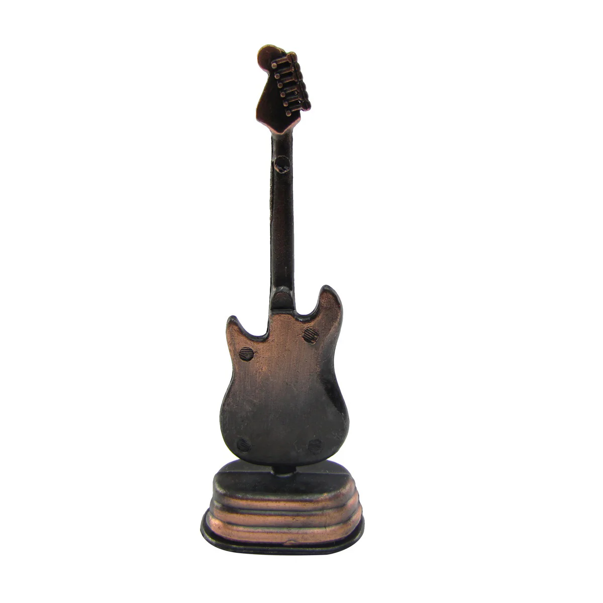 Bronze Metal Miniature Electric Guitar Pencil Sharpener - Image 3