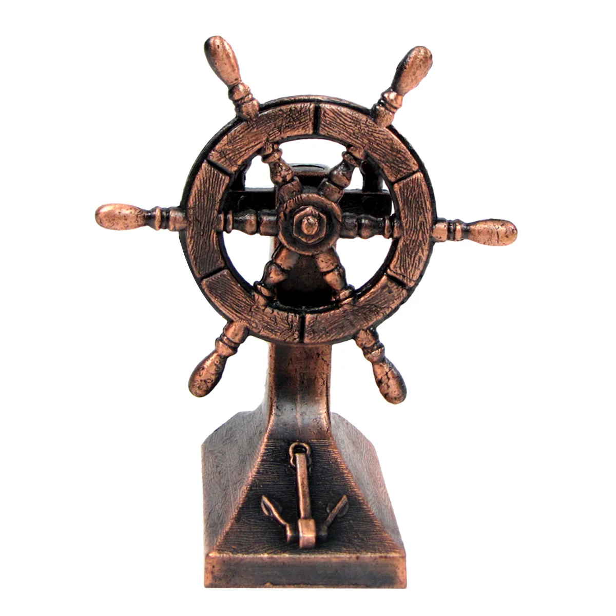 Bronze Metal Ships Helm Miniature Pencil Sharpener - Image 2