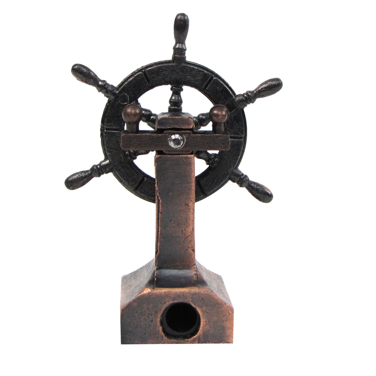 Bronze Metal Ships Helm Miniature Pencil Sharpener - Image 3