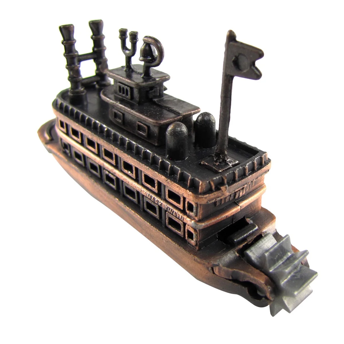 Bronze Metal Steamboat Replica Novelty Toy Pencil Sharpener - Image 2