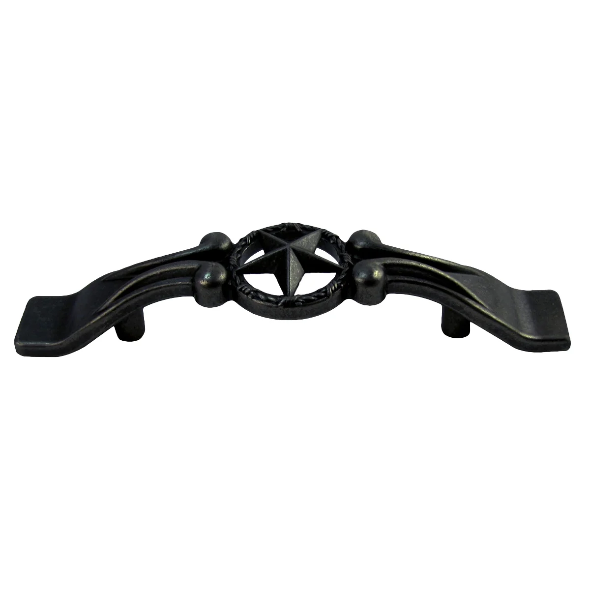 Bronze Metal Texas Star Kitchen Cabinet Pull Handle Dark Rustic Drawer Hardware - Image 2