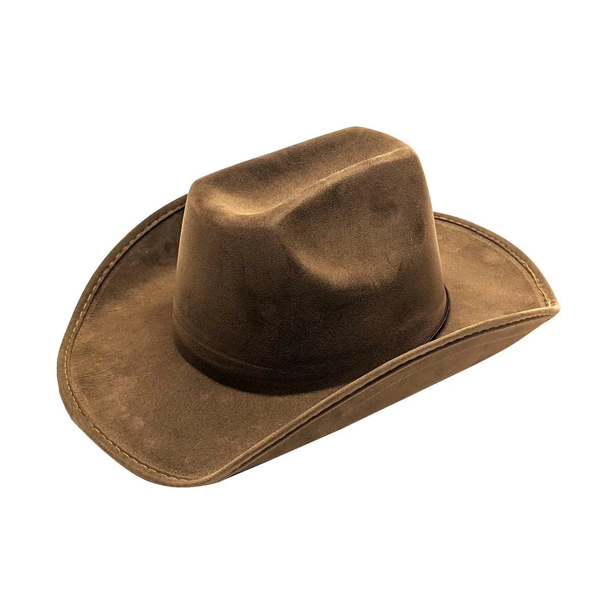 Brown Felt Western Cowboy Cowgirl Hat Men Women Adult Lg Halloween Party Costume