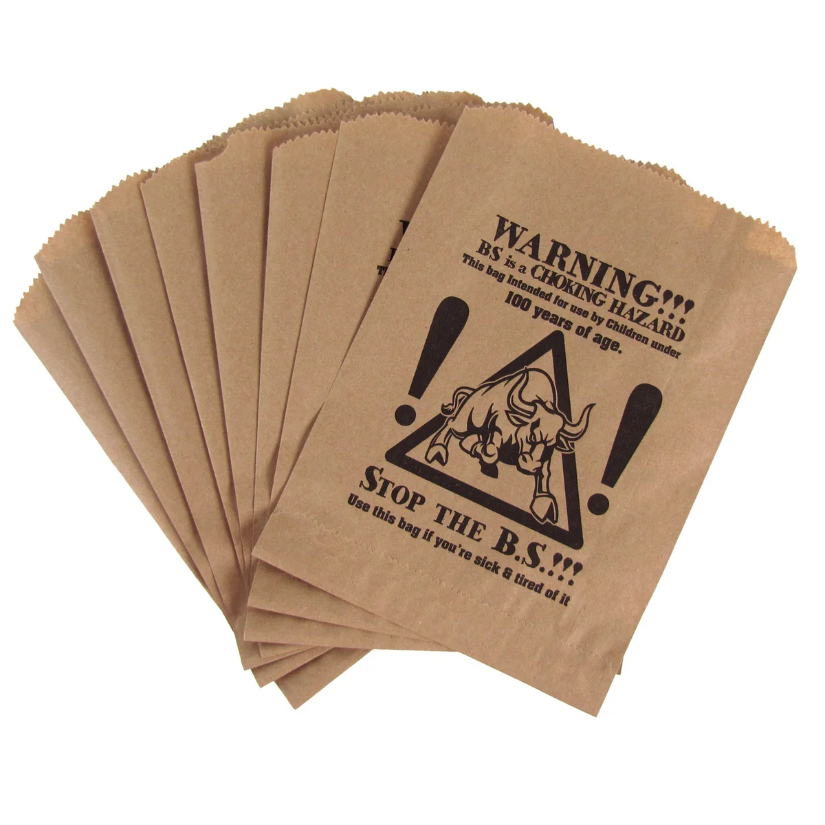 Brown Paper Bullshit Goody Bag Political Gag Gift Novelty Practical Joke Prank - Image 2
