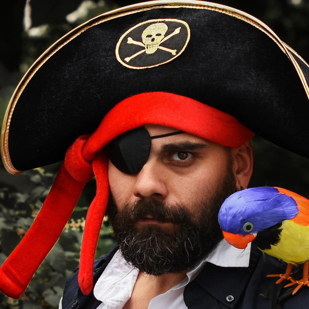 Buccaneer Black Pirate Eye Patch Cosplay Mask Halloween Party Costume Accessory - Image 4