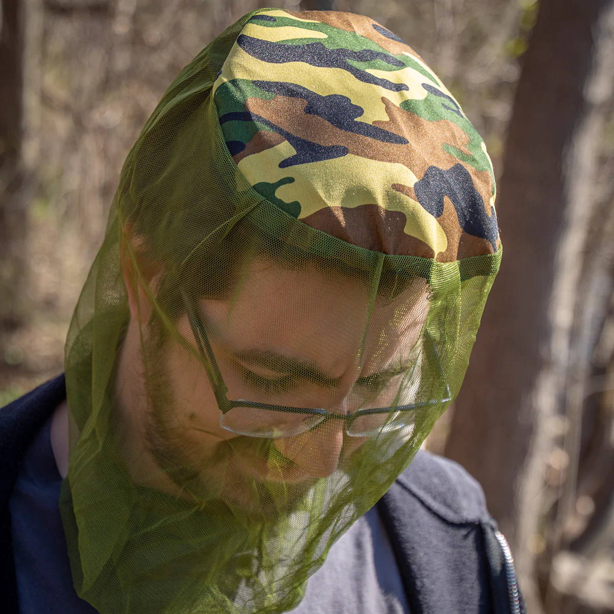 Camo Mesh Screen Mosquito Fly Head Net Hat Outdoor Insect Bug Repel Camping Gear - Image 4