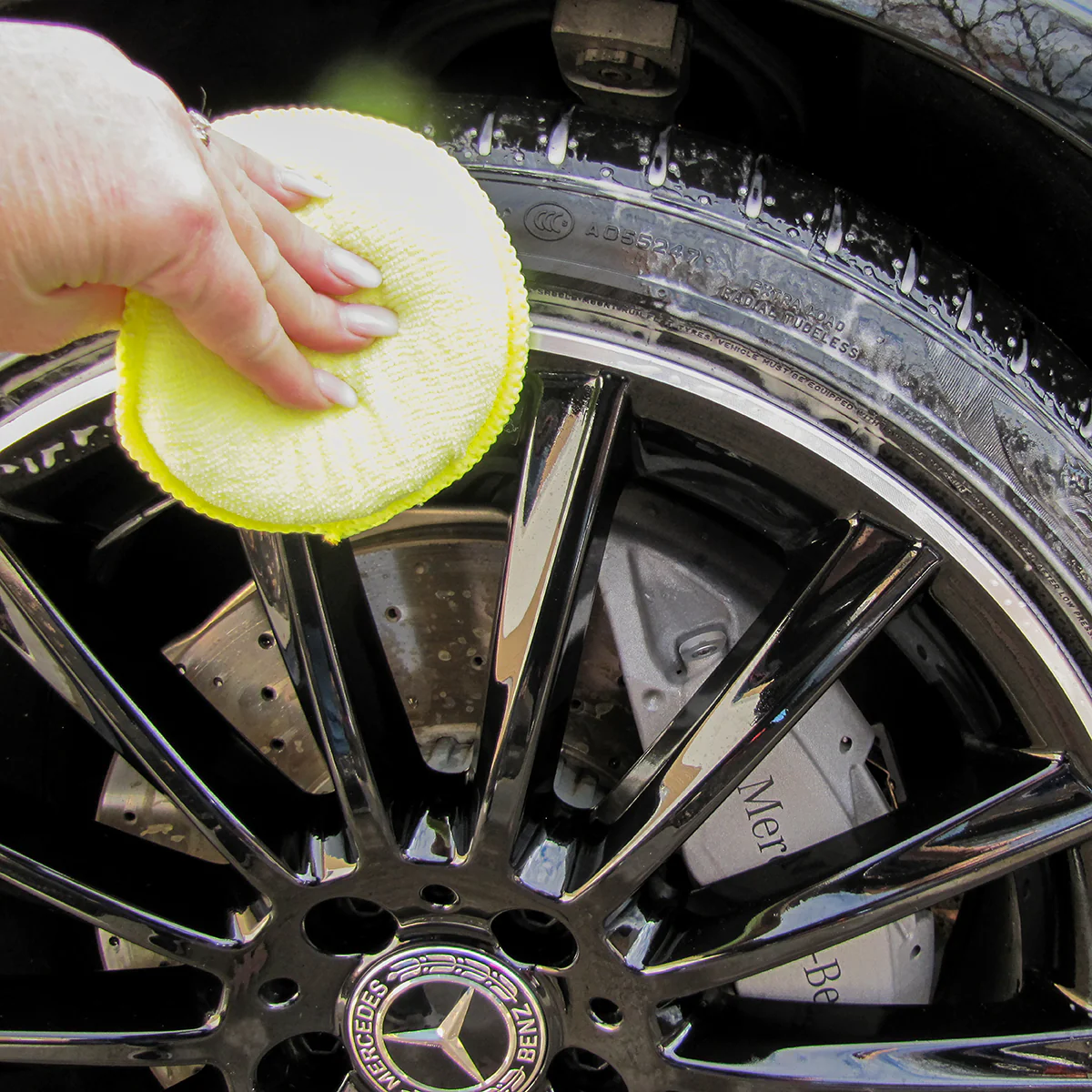 Car Wash Wax Polish Buff Cloths Detail Kit Exterior Vehicle Clean Sponge Brush - Image 7