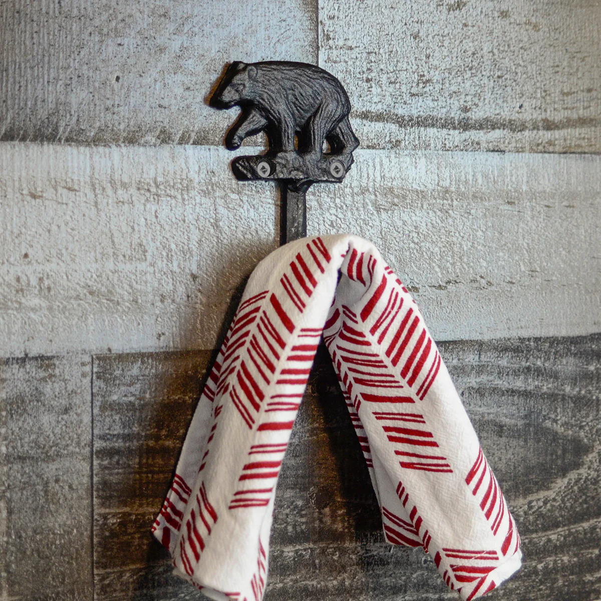 Cast Iron Bear Hook Wall Rack Key Coat Hat Storage Hanger Cabin Lodge Home Decor - Image 5