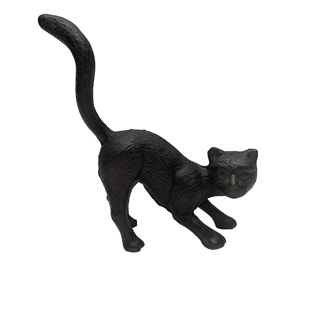 Cast Iron Cat Door Stop Stopper Outdoor Yard Art Patio Garden Statue Home Decor - Image 3