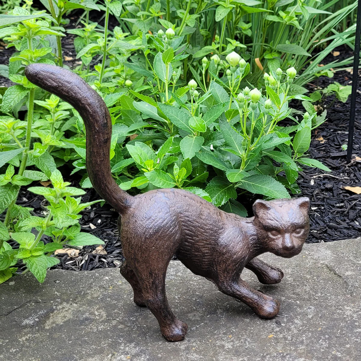 Cast Iron Cat Door Stop Stopper Outdoor Yard Art Patio Garden Statue Home Decor - Image 5
