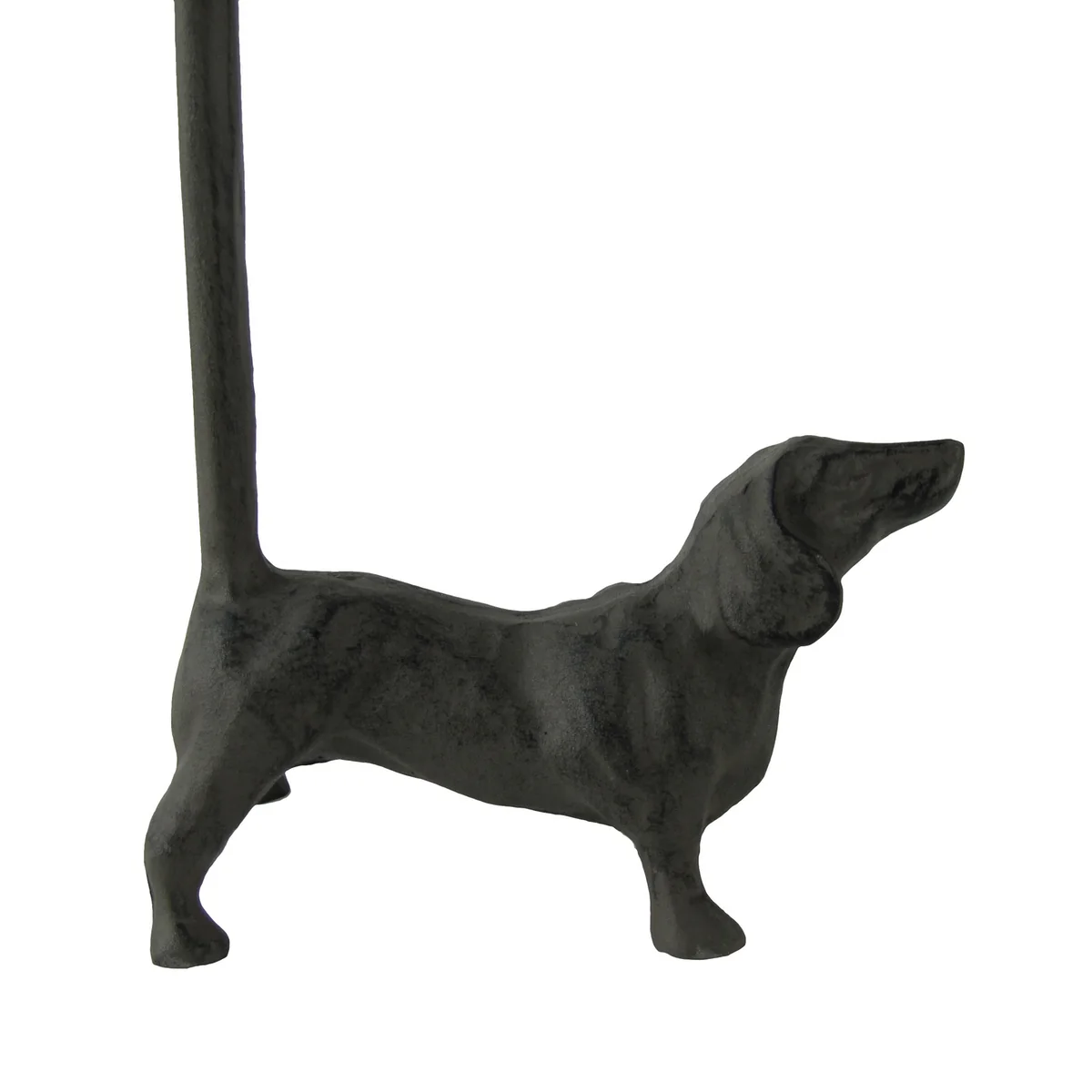 Cast Iron Dachshund Toilet Tissue TP Holder Dog Paper Towel Roll Rack Storage - Image 3