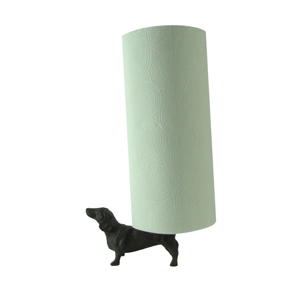 Cast Iron Dachshund Toilet Tissue TP Holder Dog Paper Towel Roll Rack Storage - Image 4
