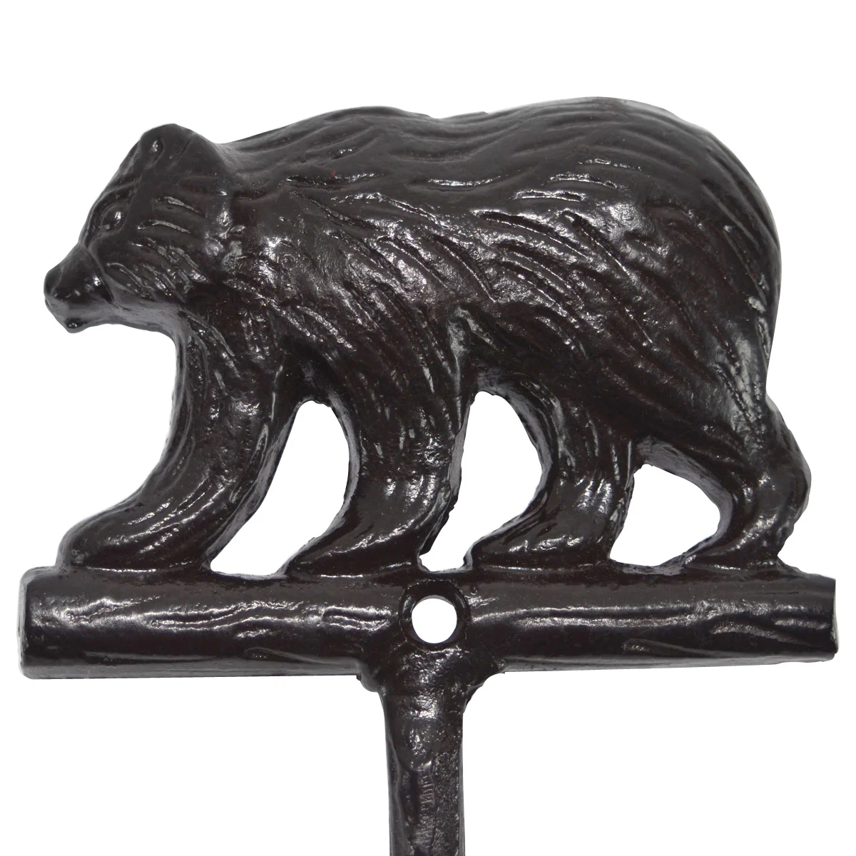 Cast Iron Grizzly Bear Rustic Bath Decor Towel Bar Holder - Image 2