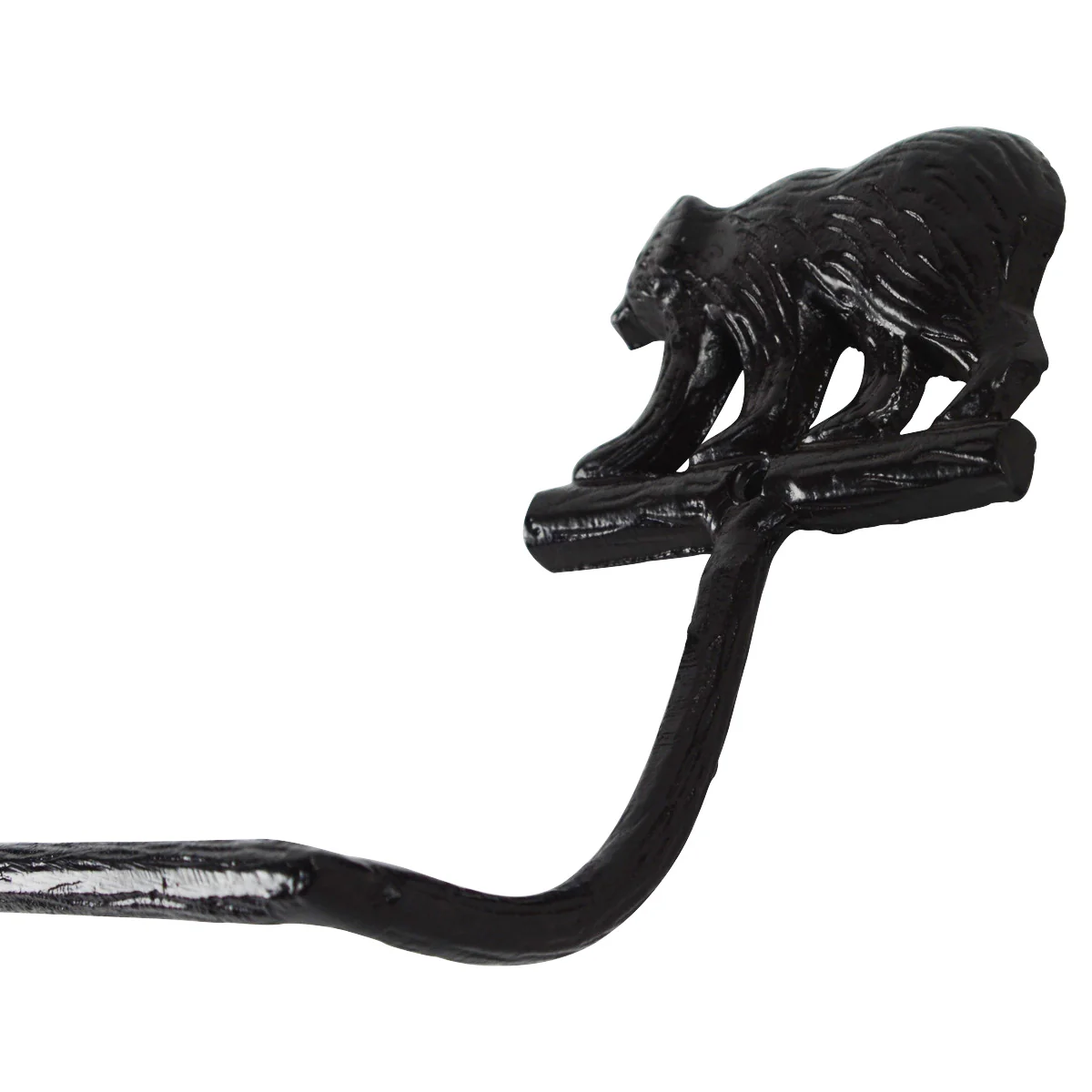 Cast Iron Grizzly Bear Rustic Bath Decor Towel Bar Holder - Image 3