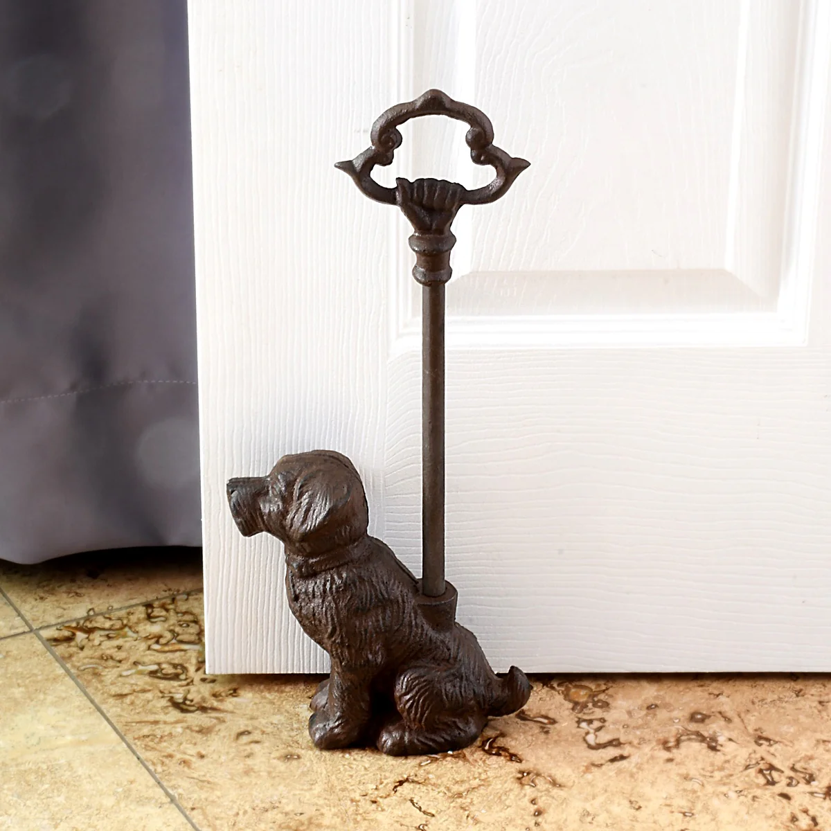 Cast Iron Heavy Pet Dog Portable Door Stopper Porter Jam Stop Animal Home Decor - Image 3