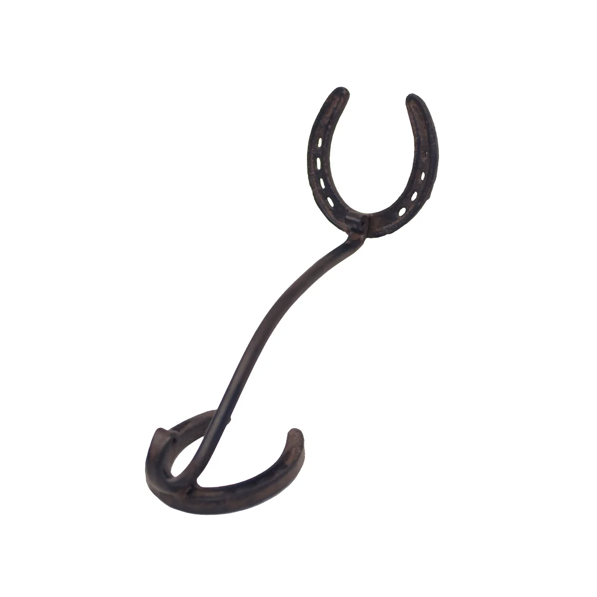 Cast Iron Horseshoe Cowboy Hat Rack Wall Hook Holder Coat Hanger Western Decor - Image 2