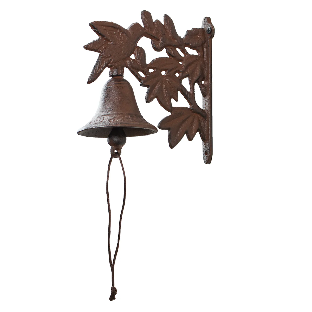 Cast Iron Hummingbird Hanging Bell Indoor Outdoor Wall Mount Garden Bird Decor