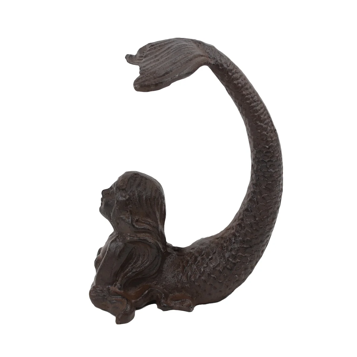 Cast Iron Mermaid Tail Door Stop Nautical Stopper Beach House Coastal Home Decor - Image 2