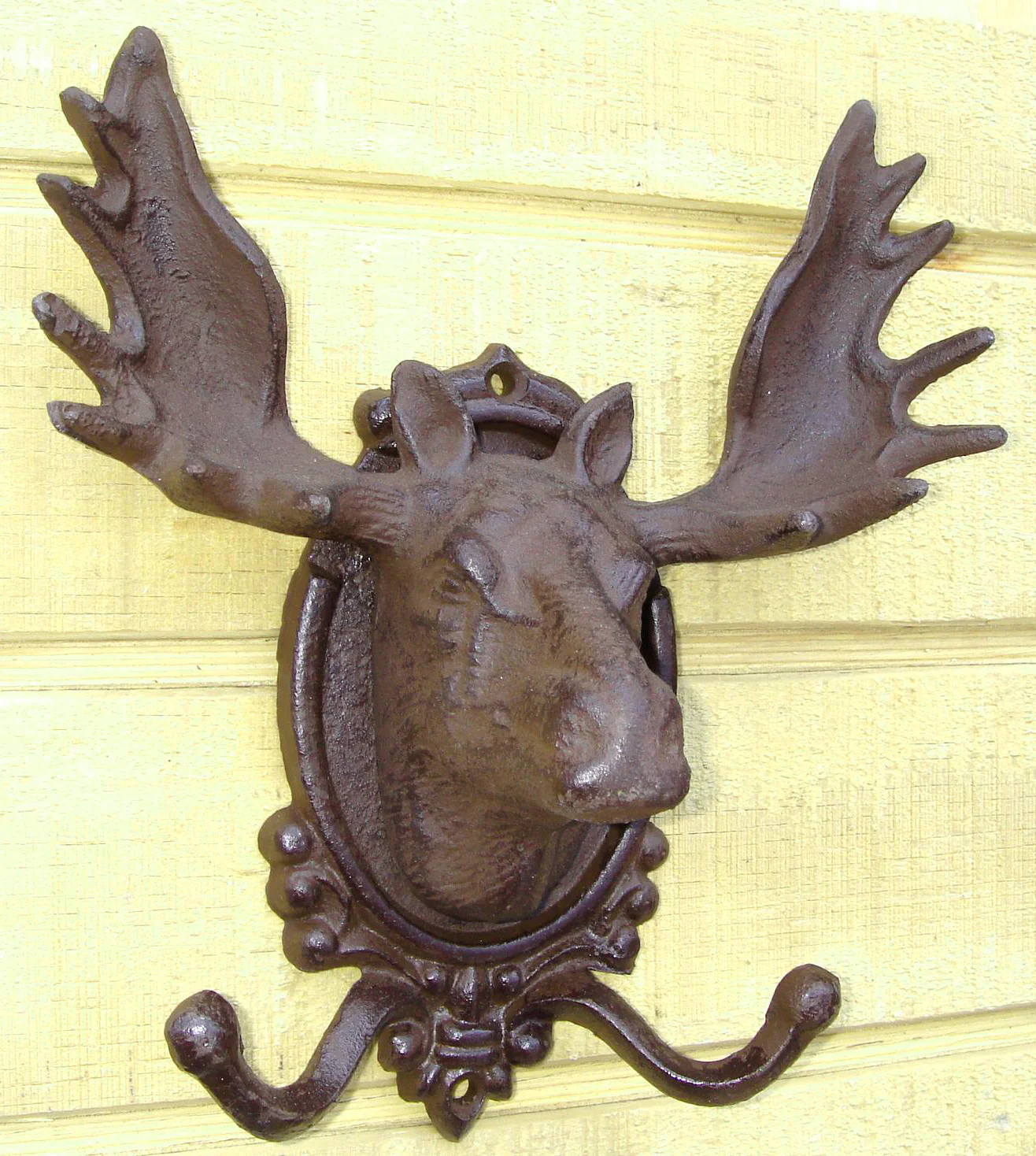 Cast Iron Moose Head w/Antlers