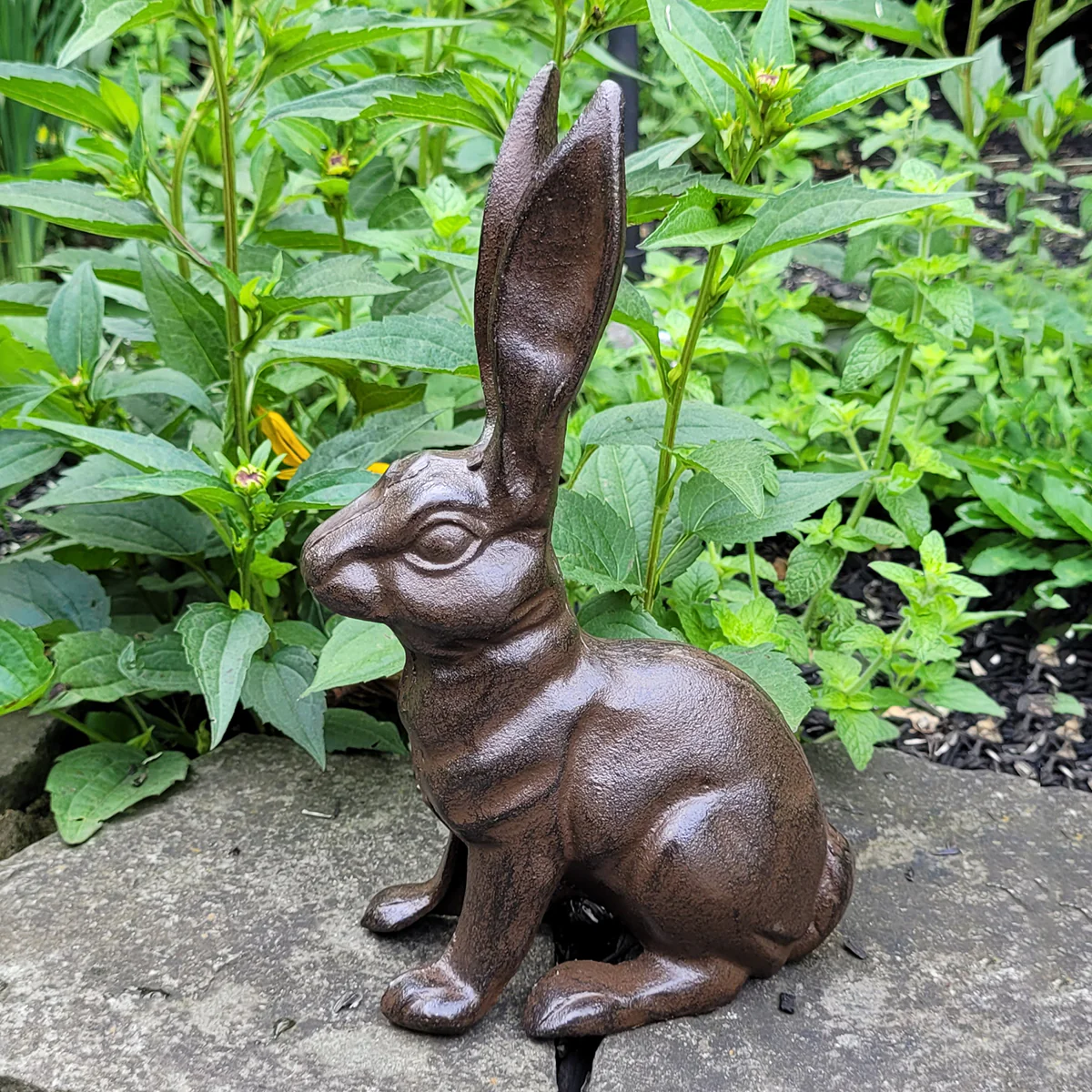 Cast Iron Rabbit Door Stop Stopper Outdoor Patio Yard Garden Statue Home Decor - Image 5