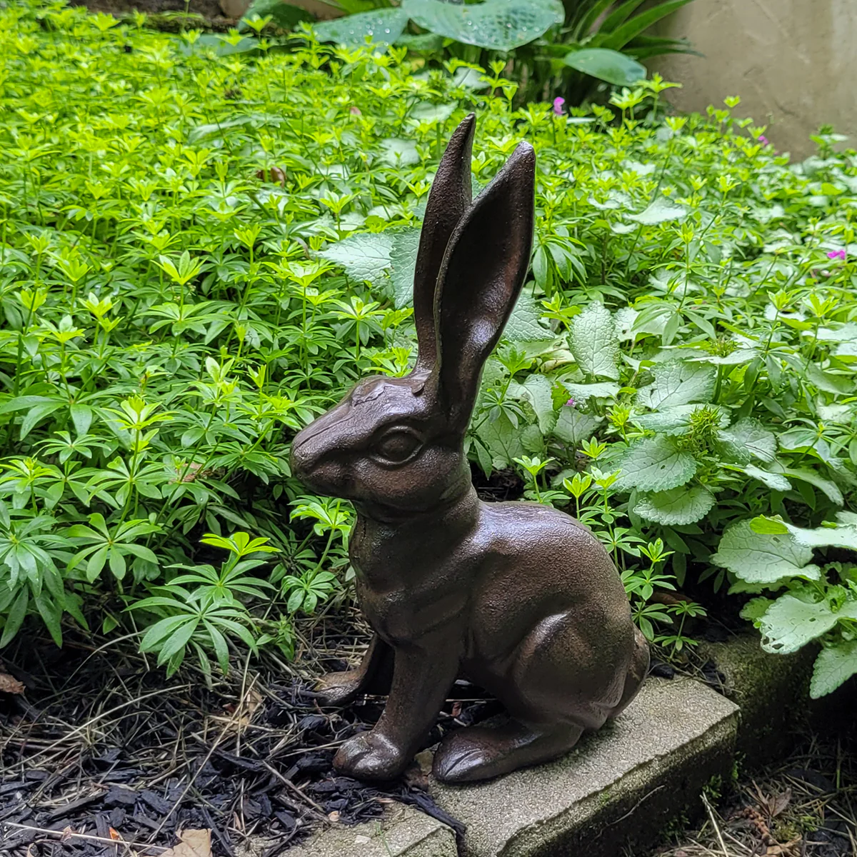 Cast Iron Rabbit Door Stop Stopper Outdoor Patio Yard Garden Statue Home Decor - Image 6