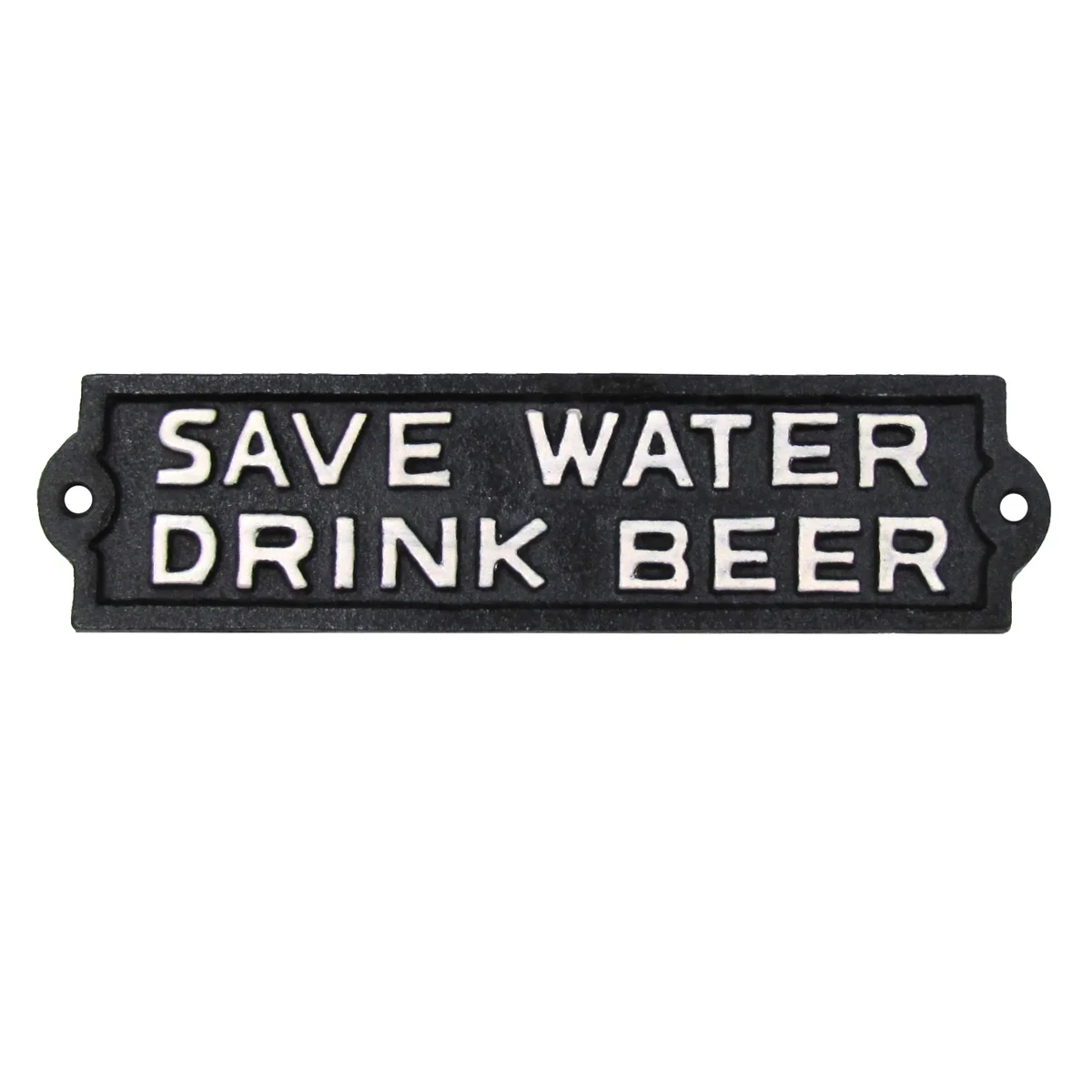 Cast Iron Save Water Drink Beer Novelty Sign Man Cave Garage Bar Pub Wall Decor